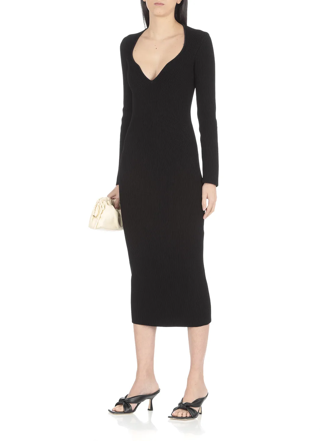 Khaite Alessandra Long-Sleeved Midi Dress
