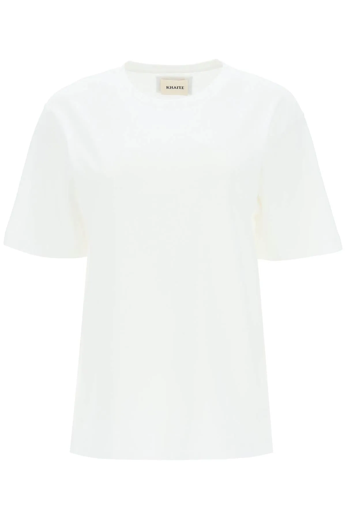Khaite Mae Logo Patched Crewneck T-Shirt