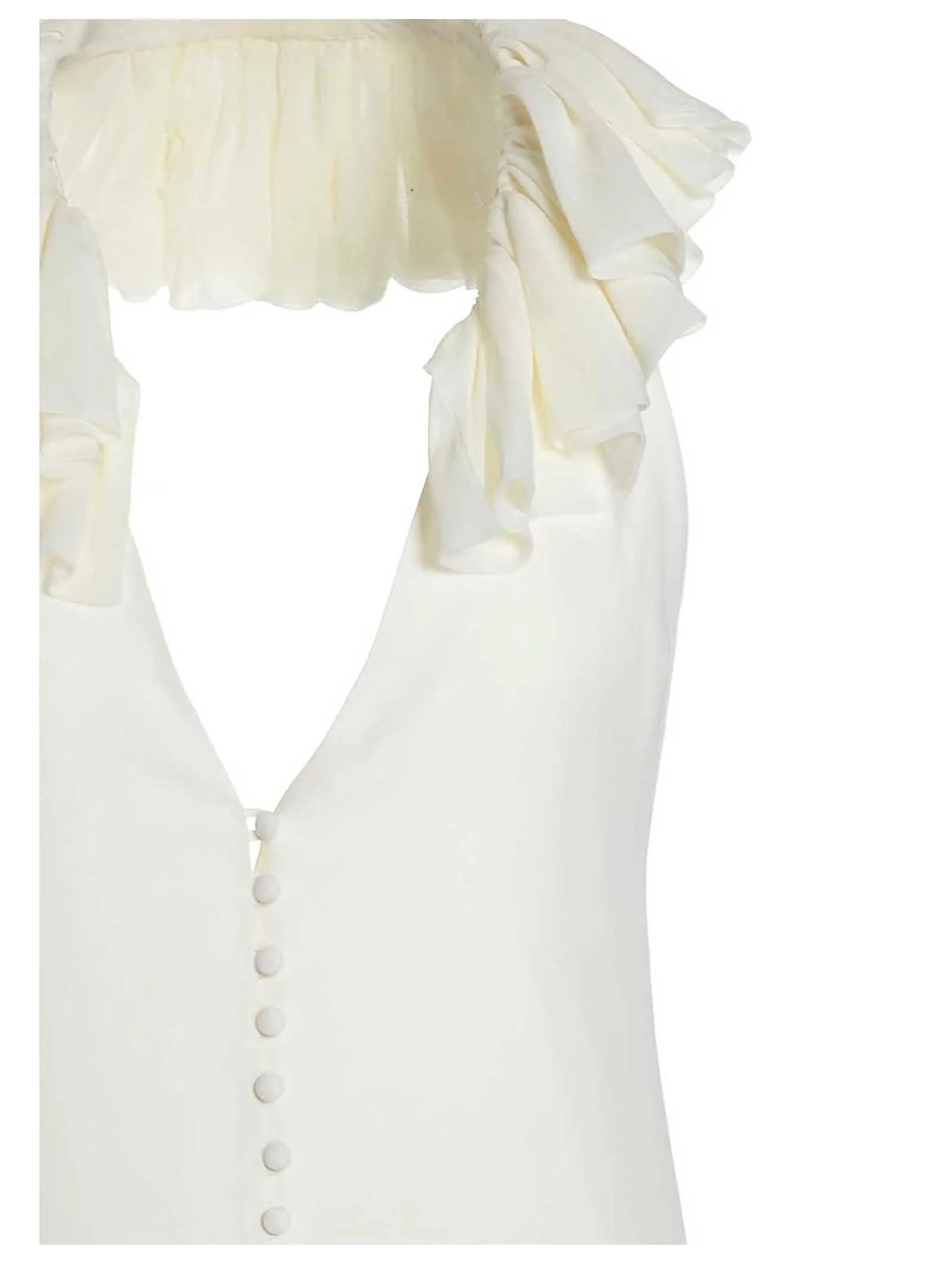 Khaite Maryam Sleeveless V-Neck Midi Dress