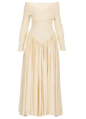 Khaite Ruched-Detail Maxi Dress