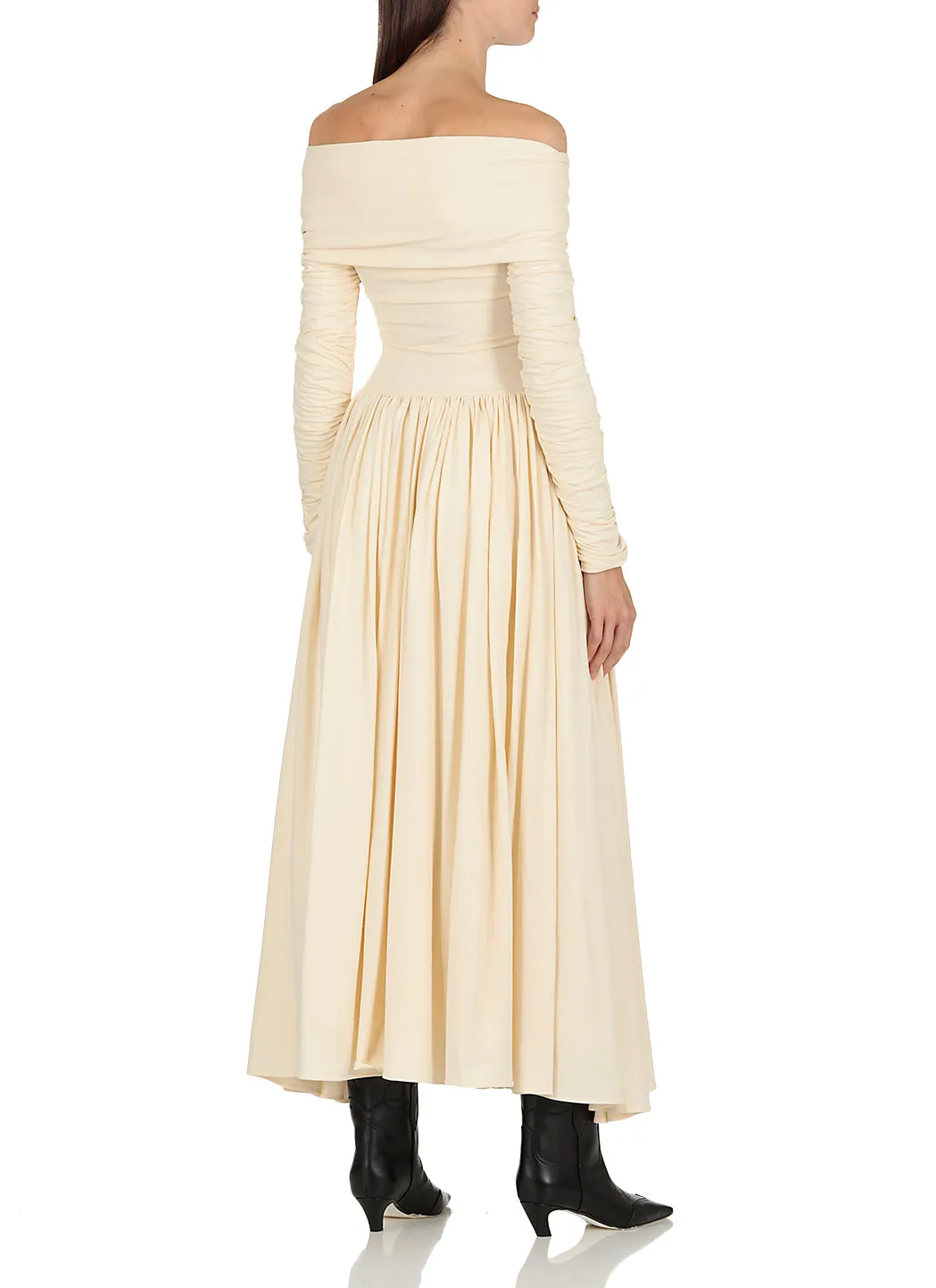 Khaite Ruched-Detail Maxi Dress
