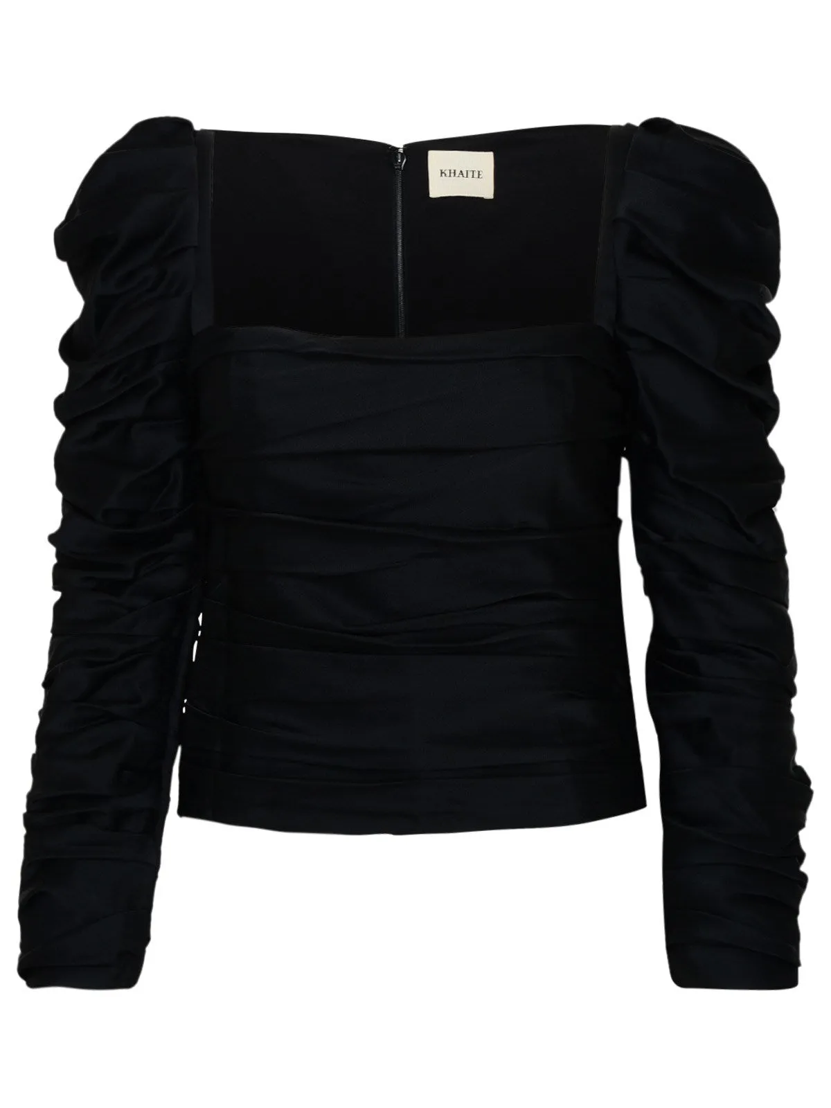 Khaite Shawna Puff-Sleeved Top