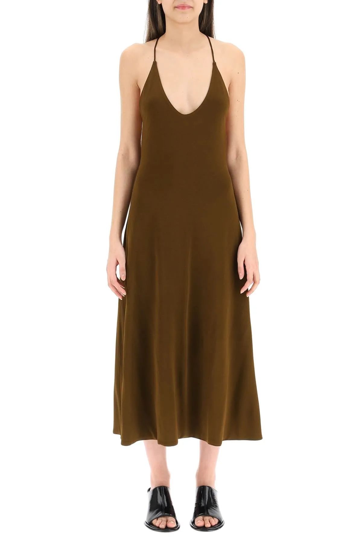 Khaite Strapped Sleeveless Midi Dress