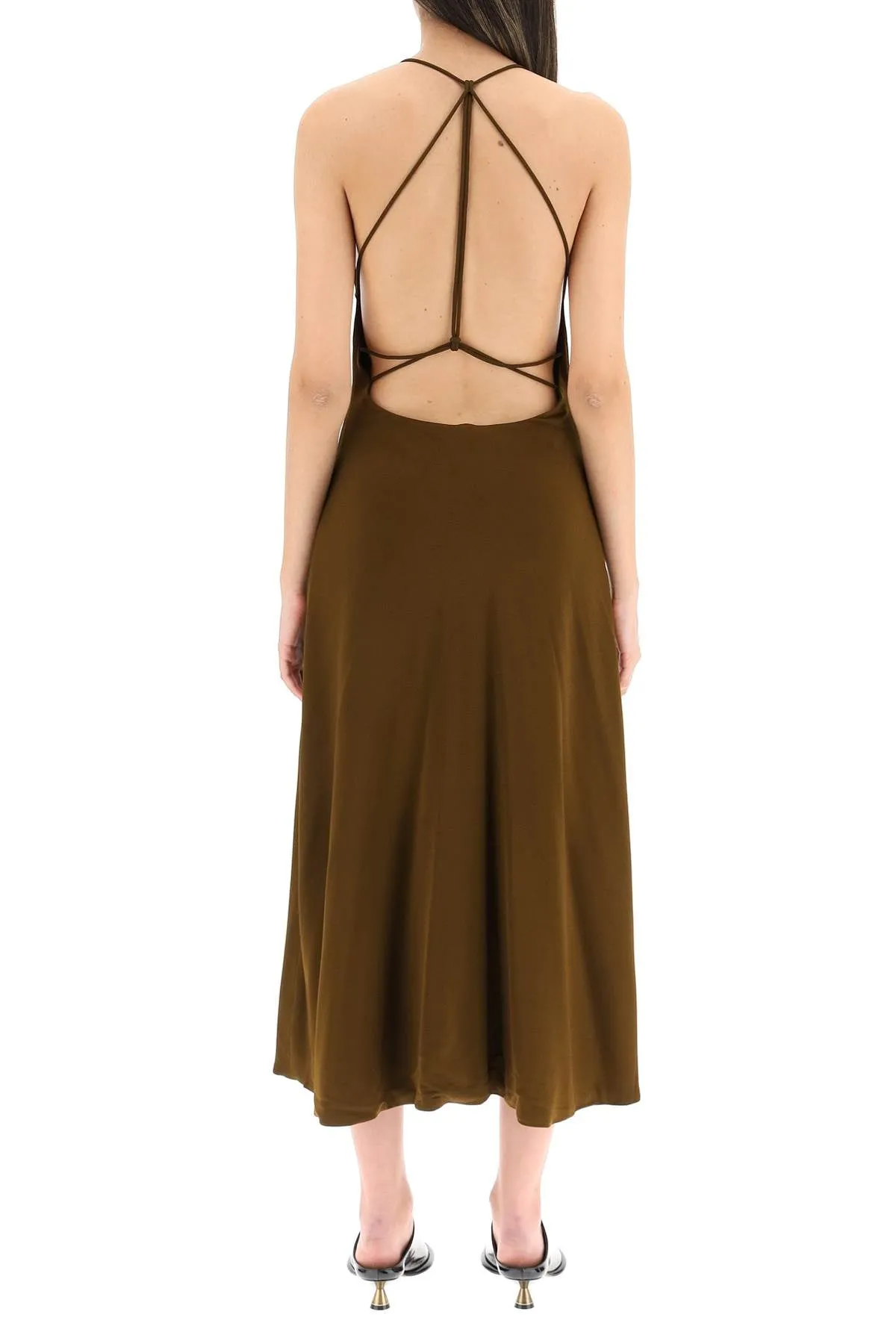 Khaite Strapped Sleeveless Midi Dress