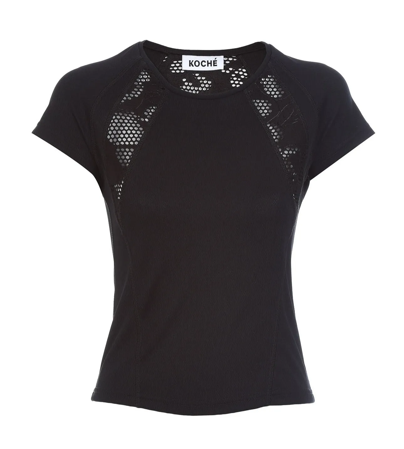 Koch Lace Panelled Crewneck Top