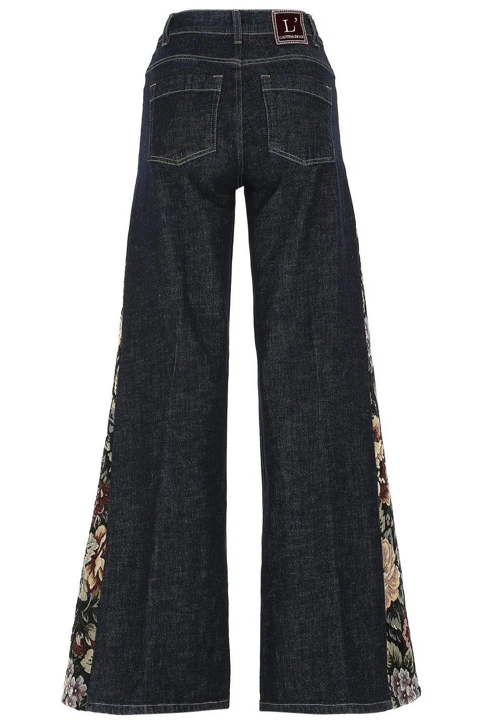 L'Autre Chose Floral-Panelled Jeans