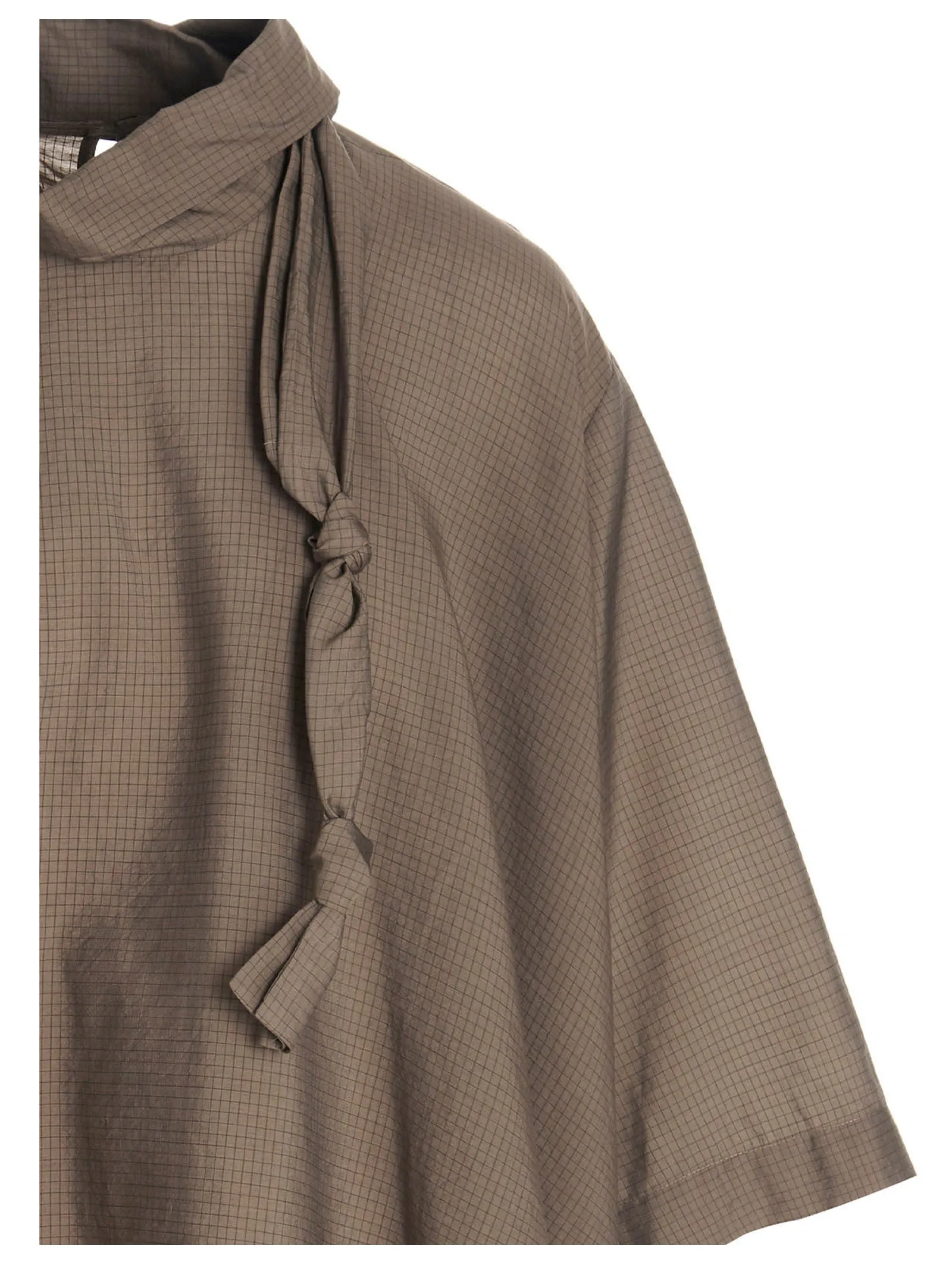 Lemaire Knotted High-Neck Short Sleeved Top