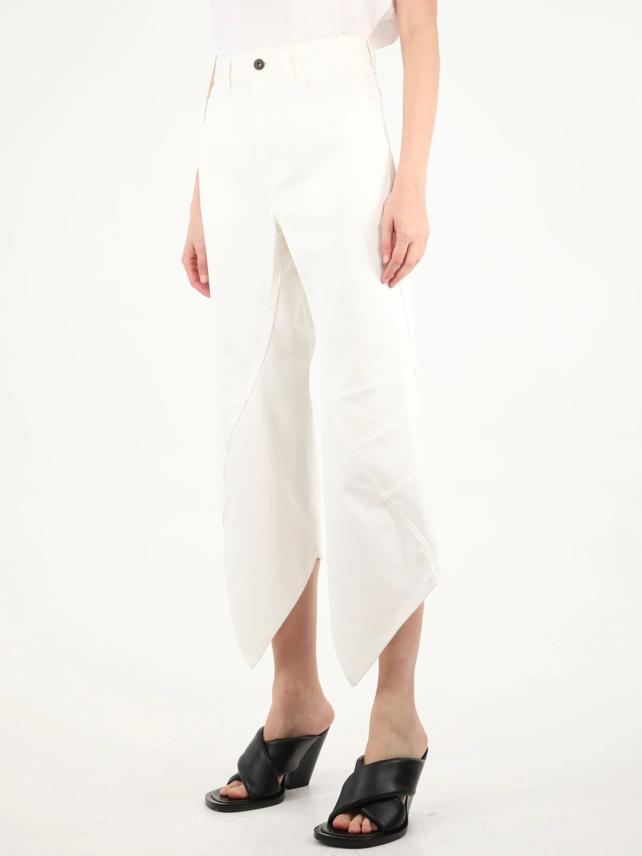 Loewe Cropped Curved Jeans