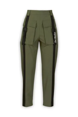 Love Moschino Logo Detailed Cropped Cargo Trousers