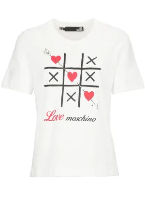 Love Moschino Logo Printed Crewneck T-Shirt