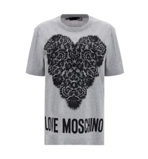 Love Moschino Logo Printed Crewneck T-Shirt