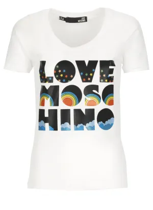 Love Moschino Logo Printed Crewneck T-Shirt
