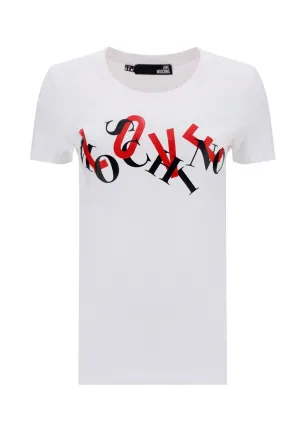 Love Moschino Logo Printed Crewneck T-Shirt