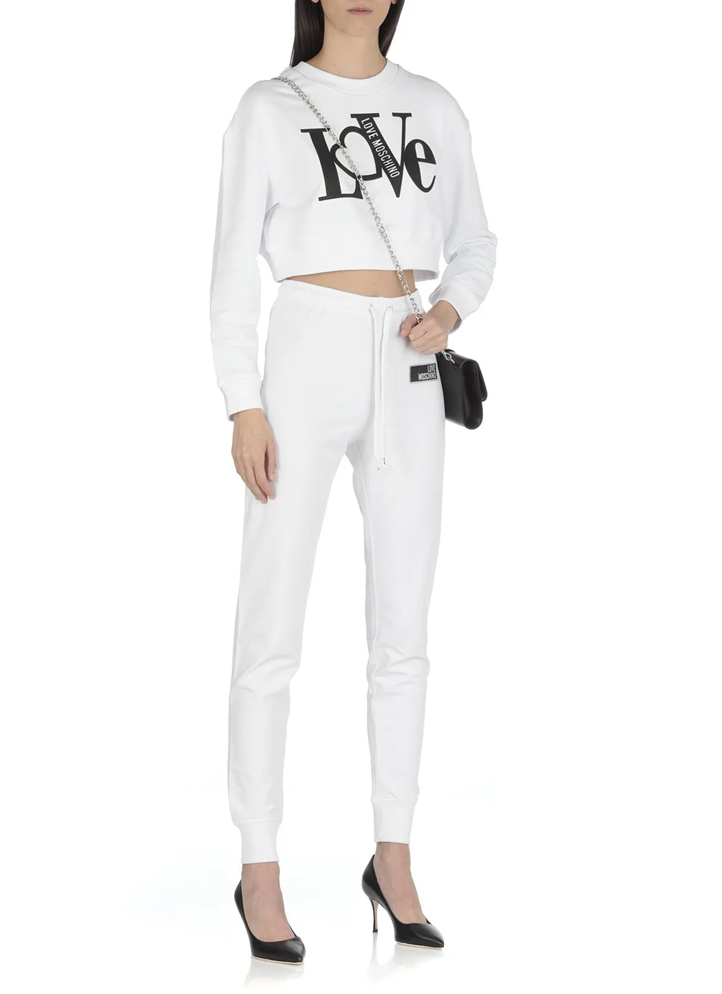 Love Moschino Mid Rise Logo Printed Joggers