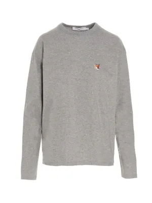 Maison Kitsun Fox Head Patch Long-Sleeved T-Shirt