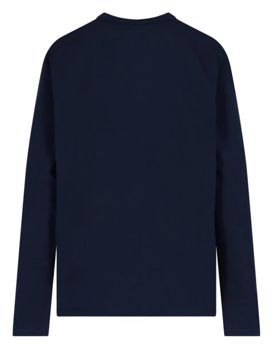 Maison Kitsun Fox Head Patch Long-Sleeved T-Shirt