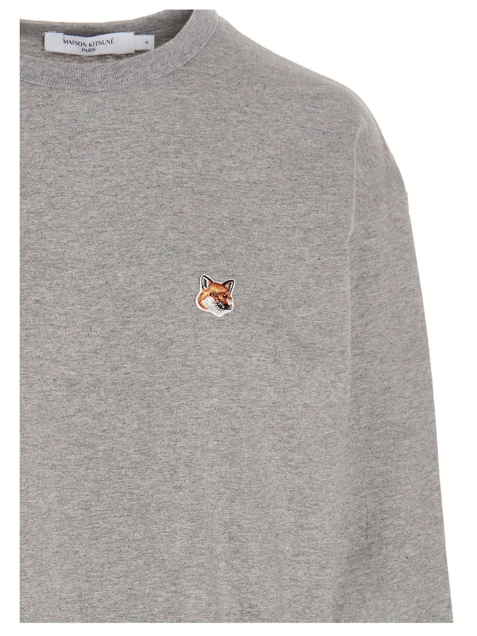 Maison Kitsun Fox Head Patch Long-Sleeved T-Shirt