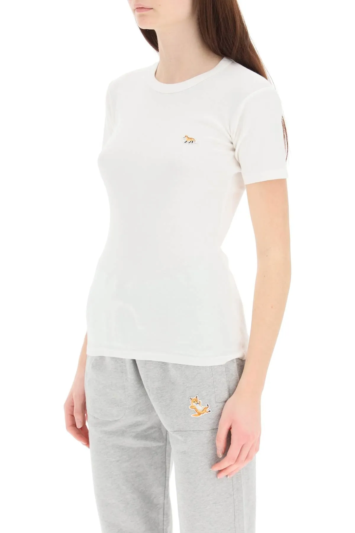 Maison Kitsun Fox Motif Crewneck T-Shirt