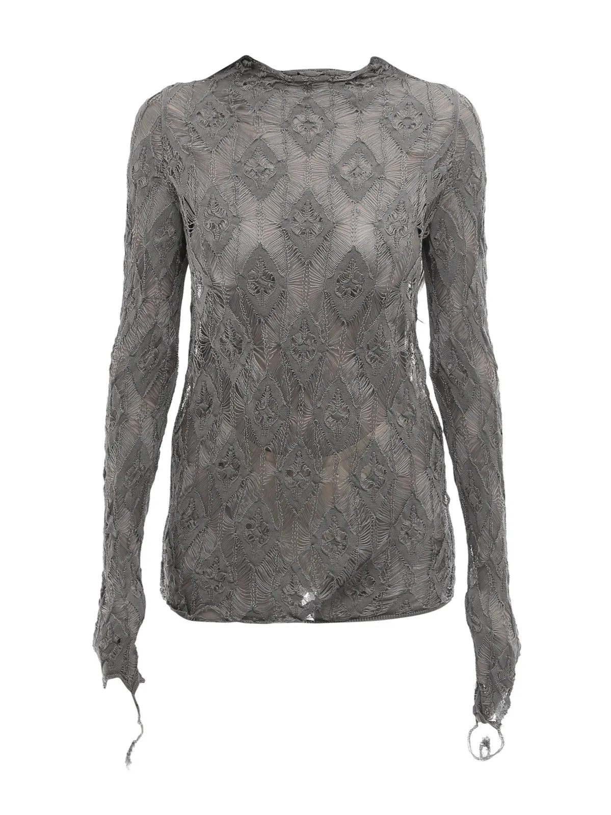 Maison Margiela Distressed Long-Sleeved Top