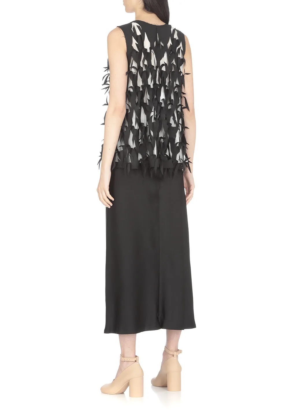 Maison Margiela High Waist Satin Midi Skirt