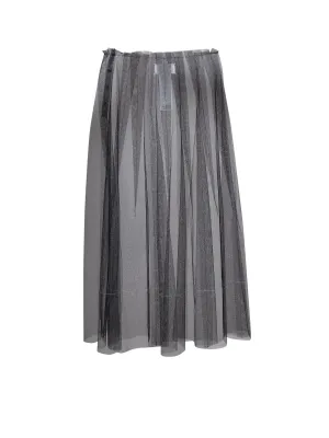 Maison Margiela High Waist Tulle Midi Skirt
