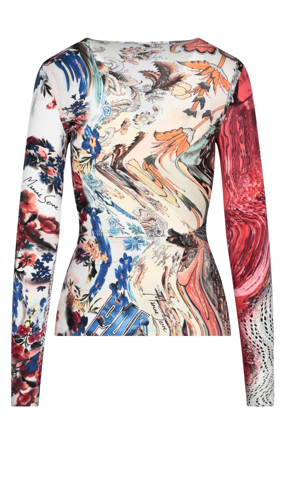 Marine Serre Allover Printed Fitted Top