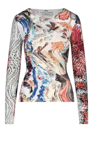 Marine Serre Allover Printed Fitted Top