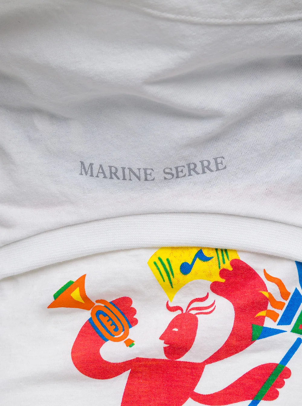 Marine Serre Graphic Printed Knotted T-Shirt