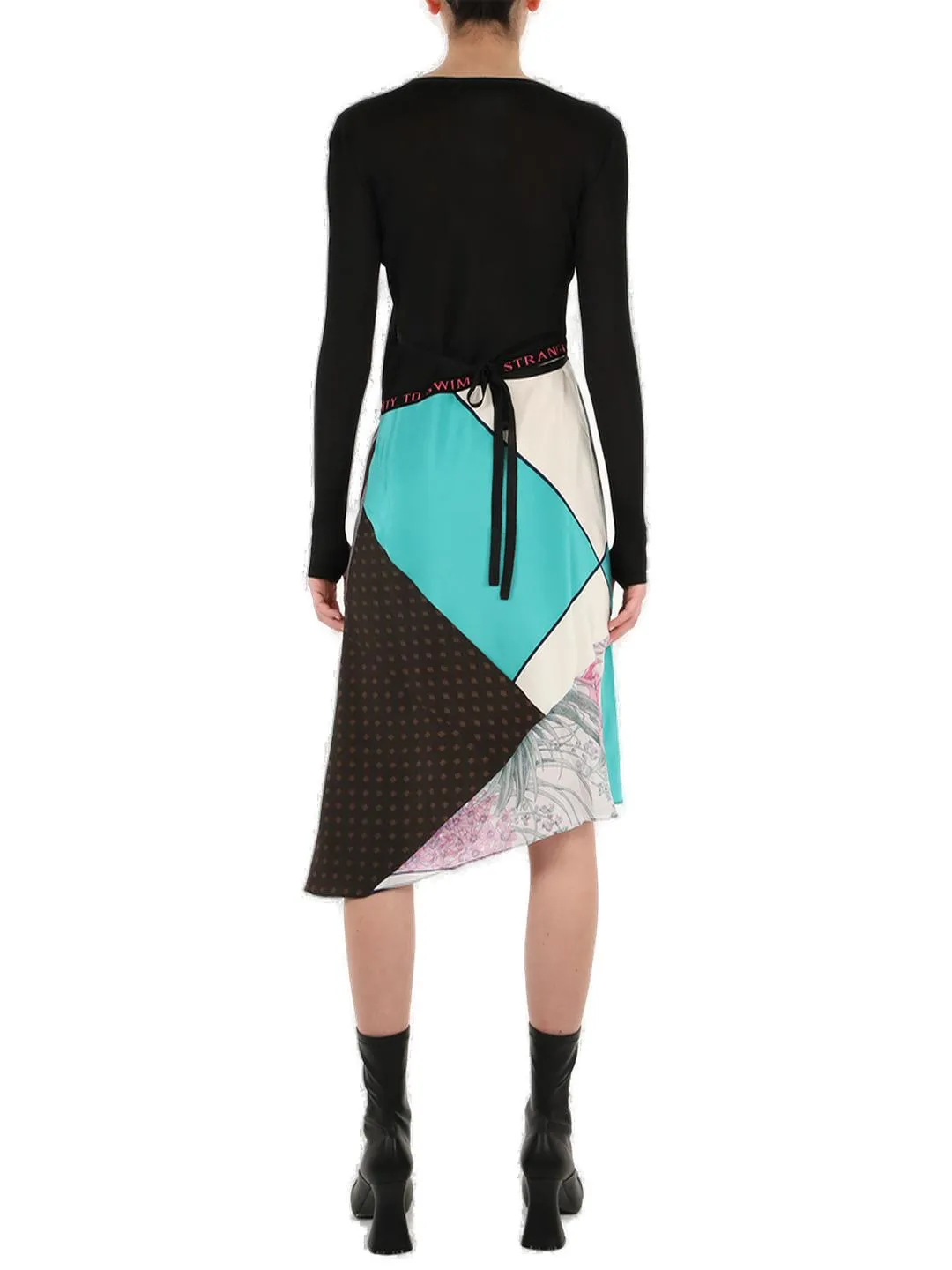 Marine Serre Hybrid Wrap Knit Dress