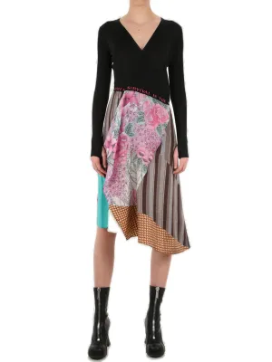 Marine Serre Hybrid Wrap Knit Dress
