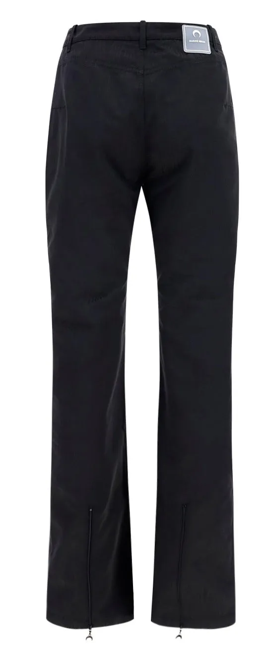 Marine Serre Logo Patch Straight Leg Trousers