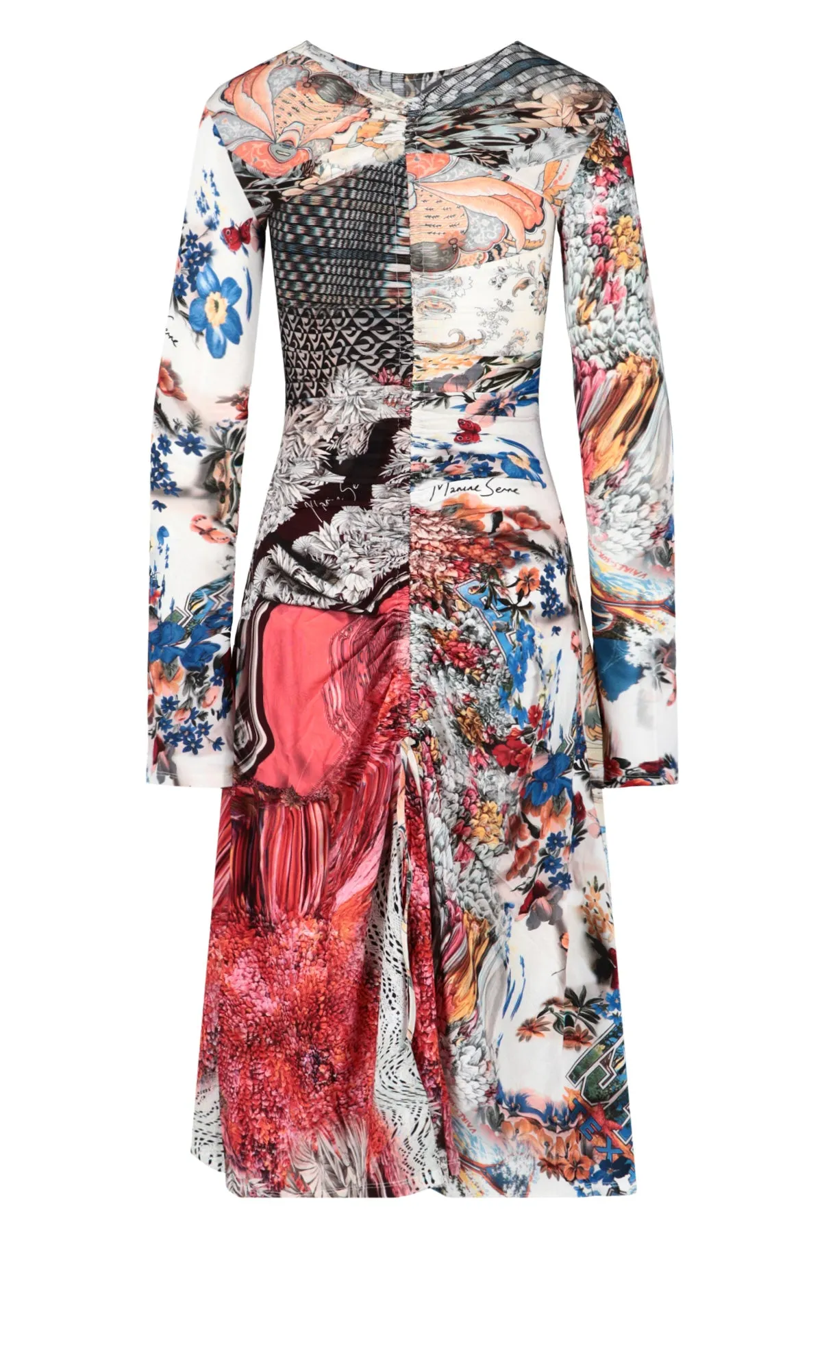 Marine Serre Melange Printed Midi Dress