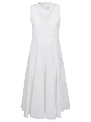 Marni Crewneck Sleeveless Midi Dress