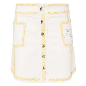 Marni Embroidered Buttoned Logo Patch Skirt