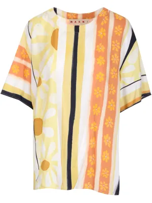 Marni Graphic Printed Crewneck Top