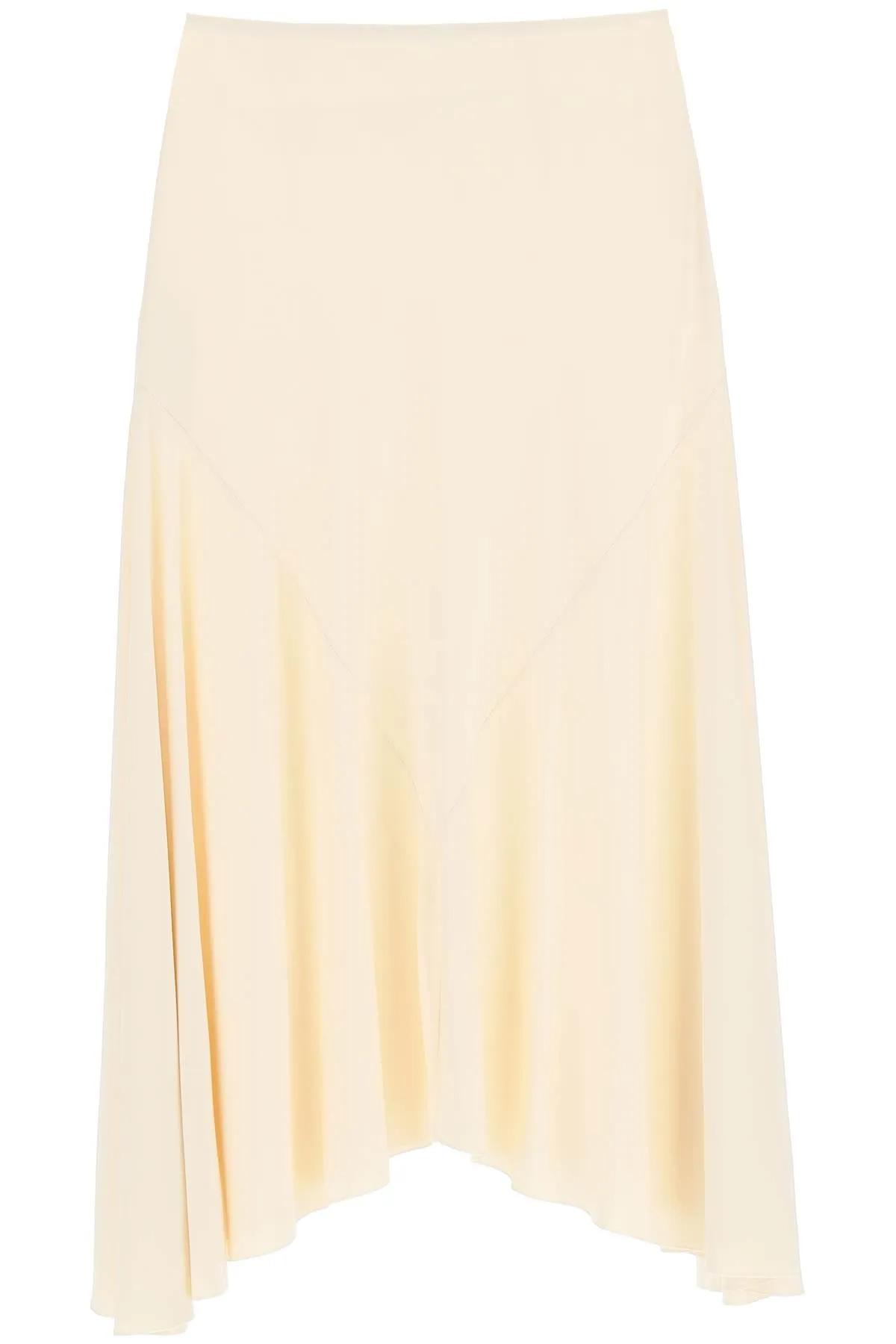 Marni High Waist Asymmetric Hem Midi Skirt