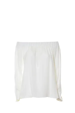 Max Mara Pianoforte Pattino Off-Shoulder Top