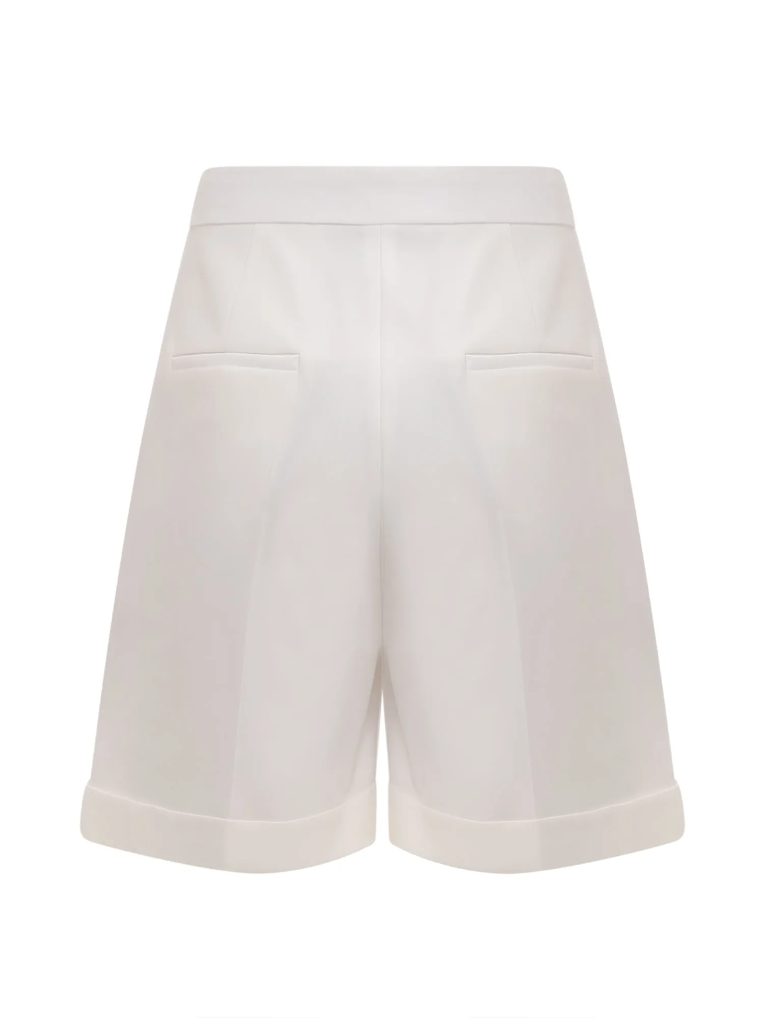 Max Mara Pleat Detailed Turn-Up Brim Shorts