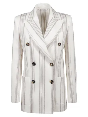 Max Mara Striped Double-Breasted Jacket