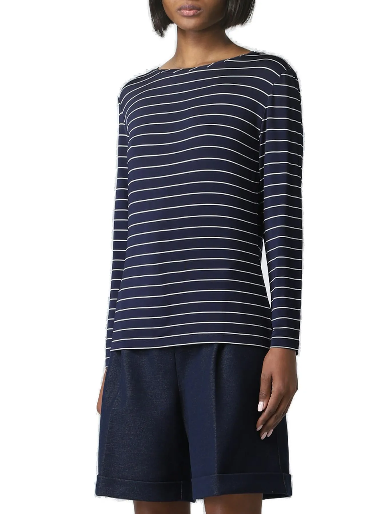 Max Mara Studio Striped Crewneck T-Shirt