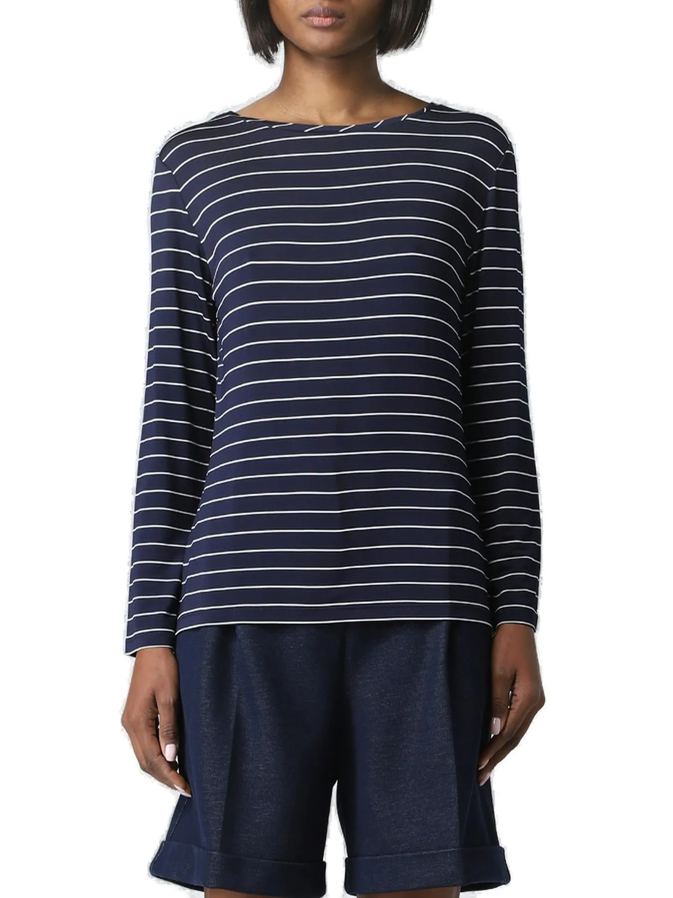 Max Mara Studio Striped Crewneck T-Shirt