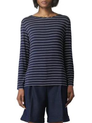 Max Mara Studio Striped Crewneck T-Shirt