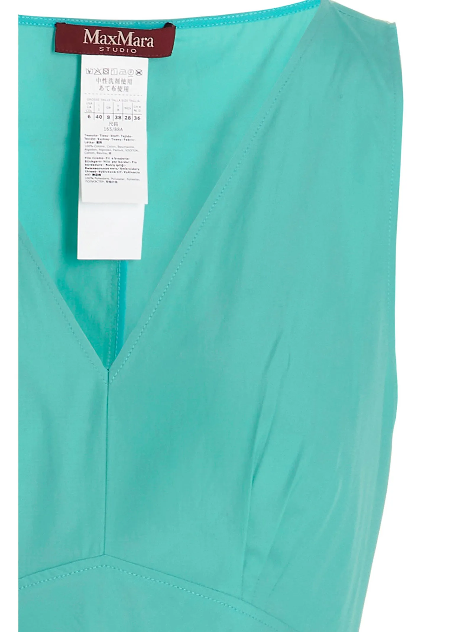 Max Mara Studio V-Neck Sleeveless Dress