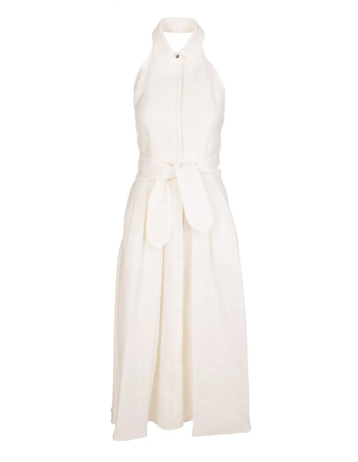 Max Mara Tie-Waist Sleeveless Dress
