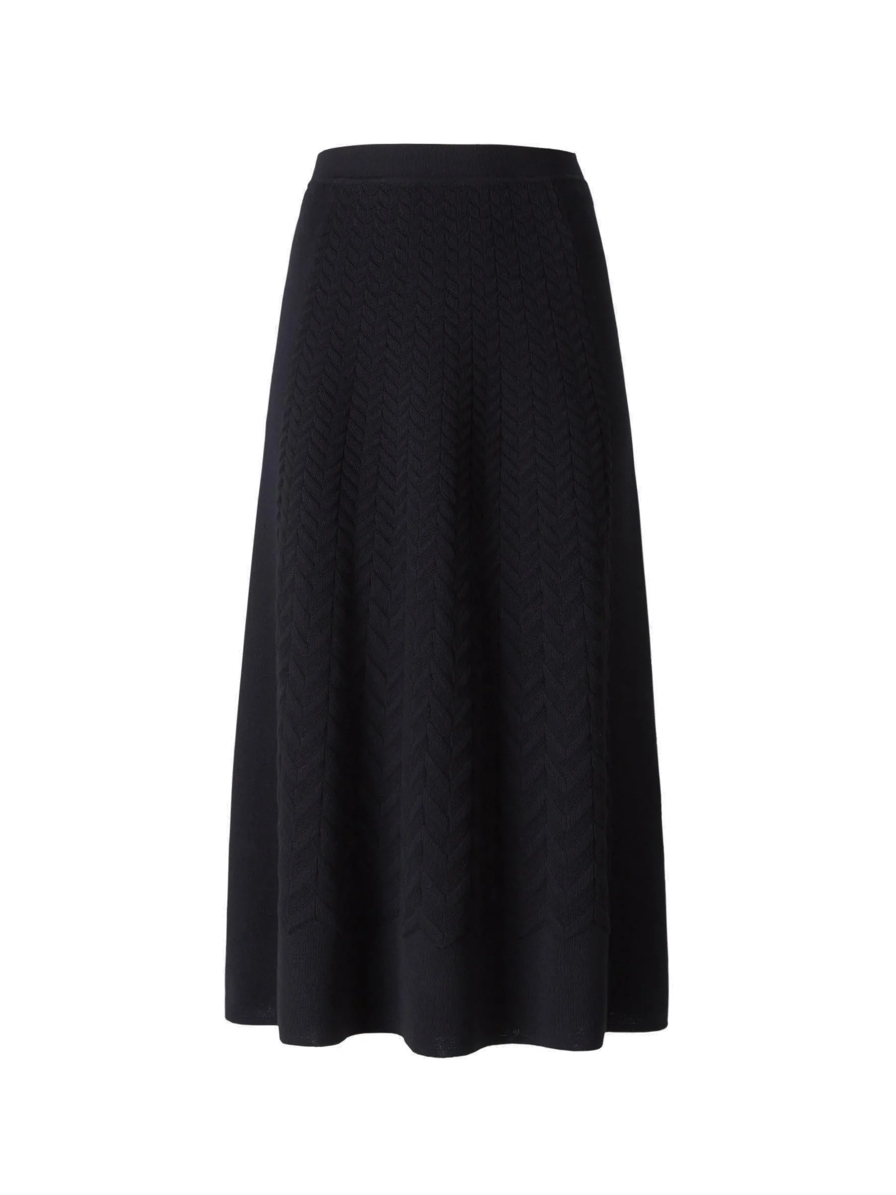 Missoni Zigzag Pleated Knitted Midi Skirt