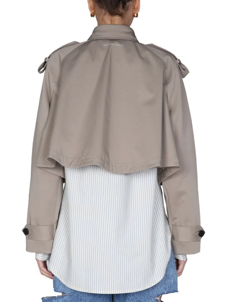 MM6 Maison Margiela Cropped Buttoned Jacket