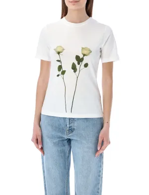 MM6 Maison Margiela Floral Printed Crewneck T-Shirt