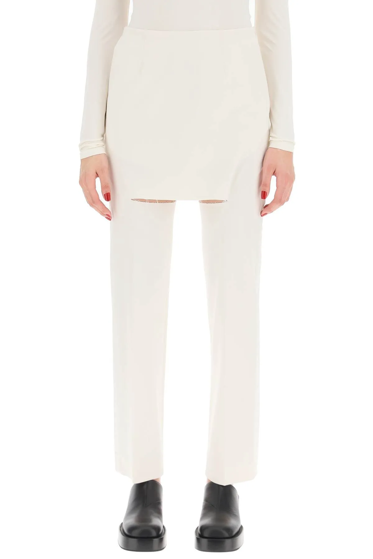 MM6 Maison Margiela Layered Effect Tailored Trousers