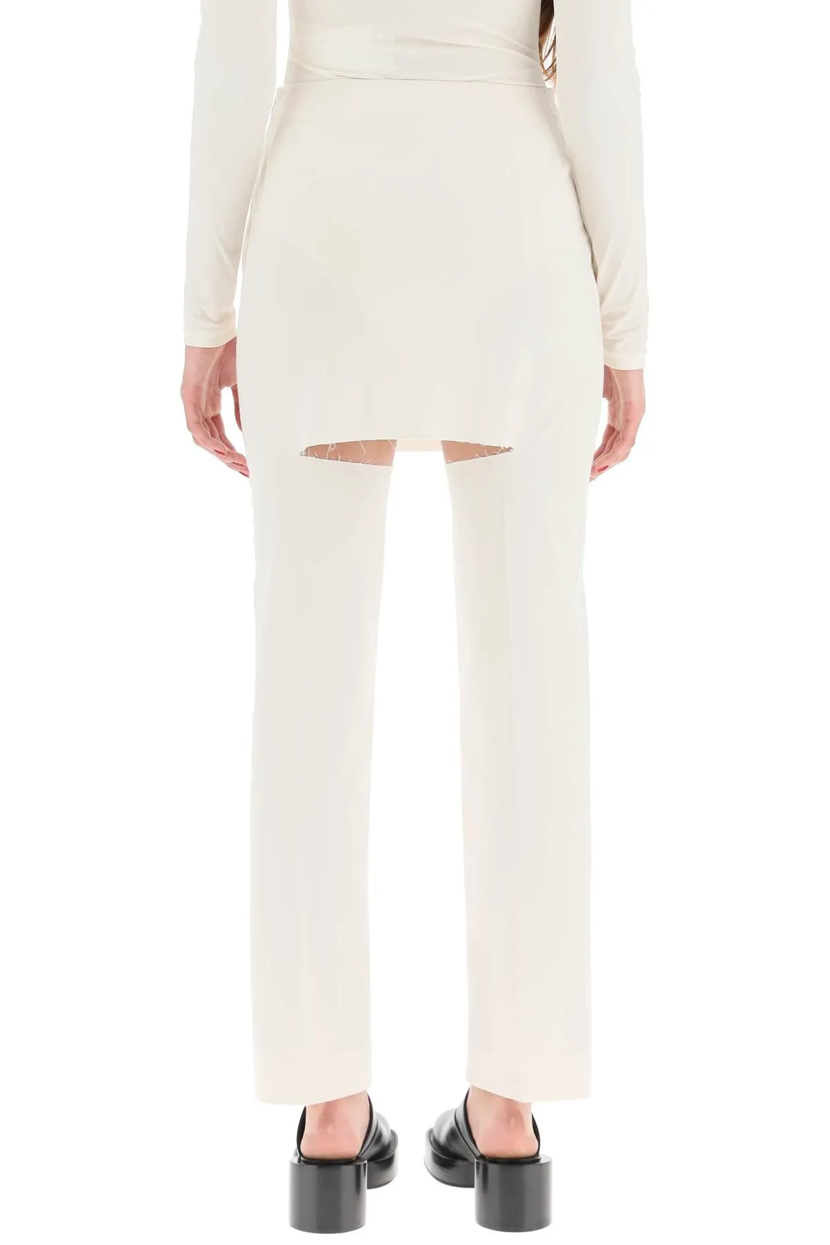MM6 Maison Margiela Layered Effect Tailored Trousers