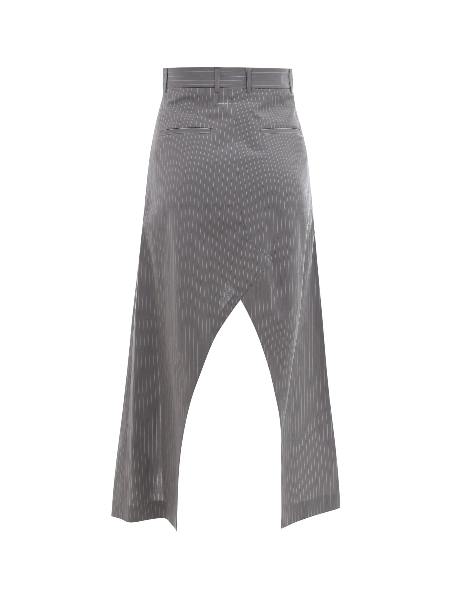 MM6 Maison Margiela Pinstriped Centre Splited Midi Skirt